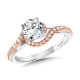 Valina Round - Bypass Spiral Duel-Tone Engagement Ring - R1154WP-SR