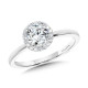 Valina Round - Classic Straight Halo Engagement Ring - R1139W-SR