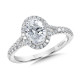 Valina Round - Oval-Shaped Halo Split Shank Engagement Ring - R1118W-SR