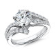 Valina Six-Prong Bypass Split Shank Diamond Engagement Ring - R1078W