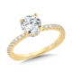 Straight Diamond Colar Engagement Ring - R2317Y
