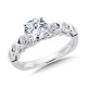 Valina Straight Diamond Engagement Ring - R1075W