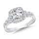 Valina Tapered Cushion-Shaped Halo Diamond Engagement Ring - R1077W