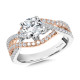 Valina - Two-Tone Crisscross & Split Shank Diamond Engagement Ring - R2295WP-SR