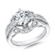 Valina Vintage Six-Prong Milgrain Diamond Engagement Ring - R1069W