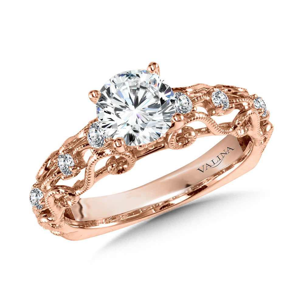 Rings Vintage Engagement Ring | R1017P | Valina Vintage Style Engagement Rings