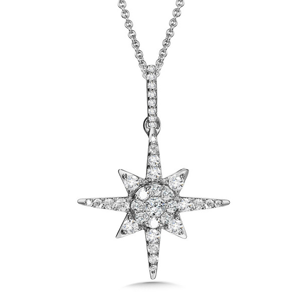 Pave Diamond and Baguette Kite Pendant | PDD3077-W | Valina Fine Jewelry