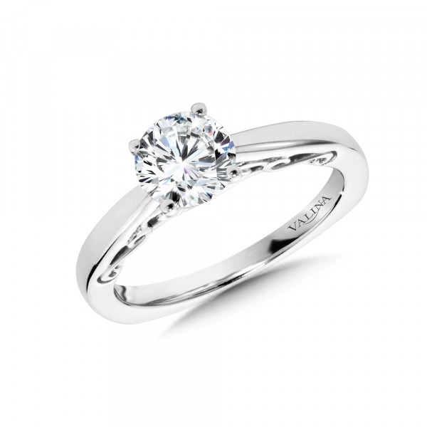 Diamond Solitaire Engagement Ring | R1040W | Valina Engagement Rings