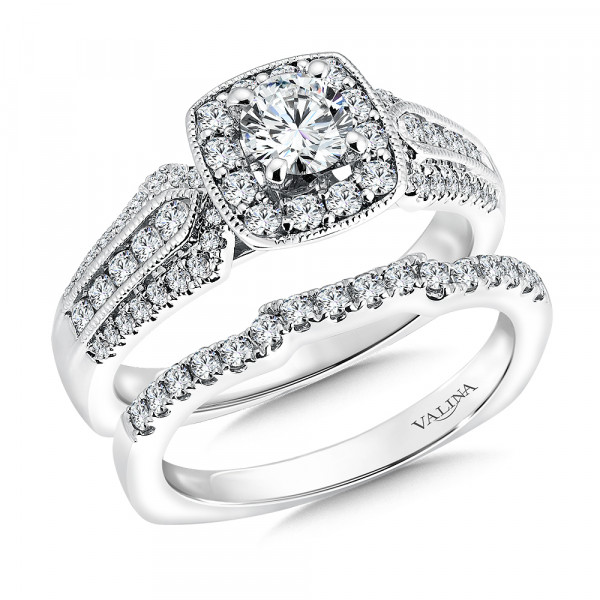 Cushion Shape Halo Diamond Engagement Ring
