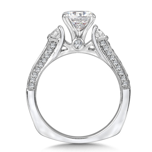 0.65 td. dw. diamond engagement ring setting perfect for a 1 carat center. R9223 - Valina Bridals