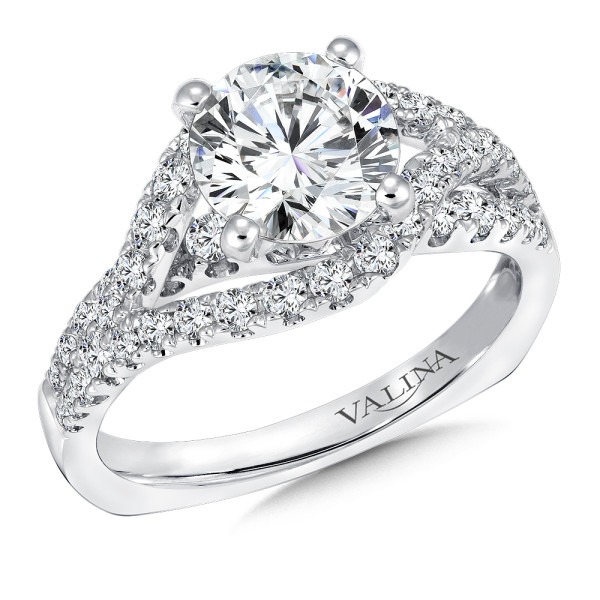 Spiral Engagement Ring | R9296W | Valina Diamond Engagement Ring Jeweler