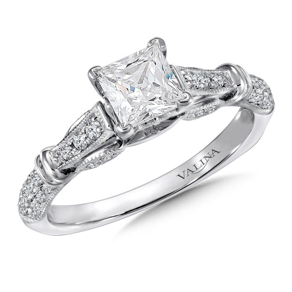 Diamond Engagement Ring | R9386W | Valina Engagement Ring Jeweler
