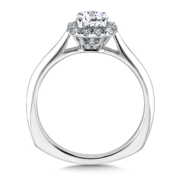 Cushion Shape Halo Diamond Engagement Ring