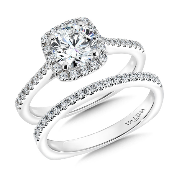 Cushion Shape Halo Diamond Engagement Ring