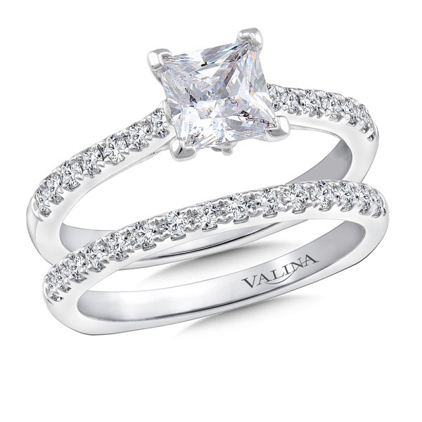 Princess-Cut Straight Diamond Engagement Ring