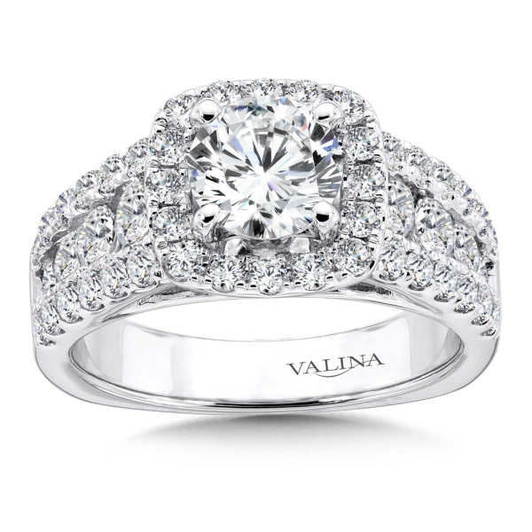Cushion Halo Engagement Ring
