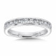 Channel-set Diamond and 14K White Gold Wedding Ring 