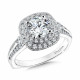 Cushion Shape Double Halo Diamond Engagement Ring