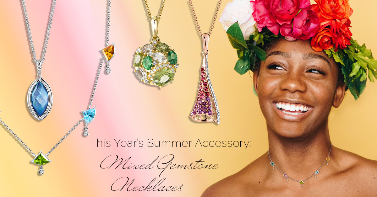 This Year’s Summer Accessory:  Mixed Gemstone Necklaces