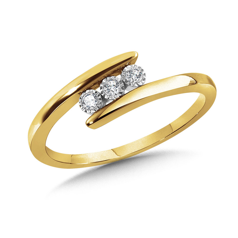 Overgang Worden Analist 3-Stone Bypass Promise Ring | CDD3104-1T | Valina Fine Jewelry