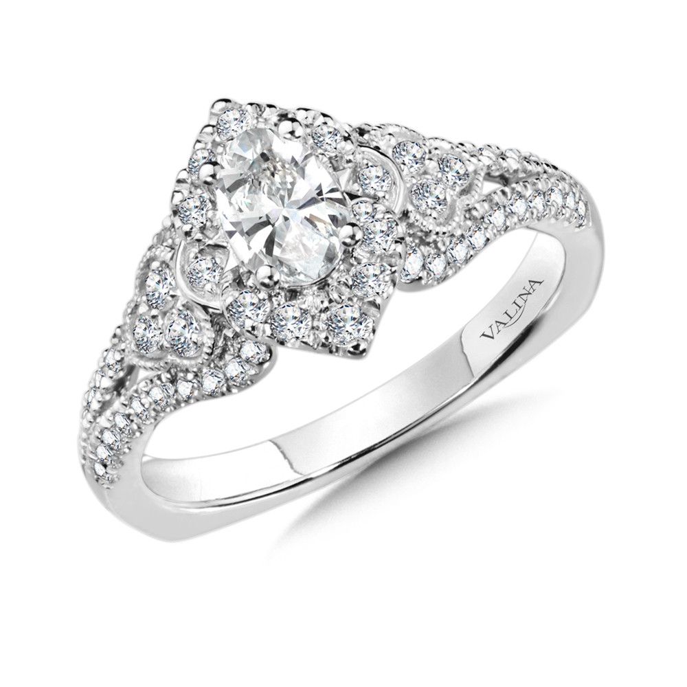 Valina Oval Cut Diamond Engagement Ring - R9995W