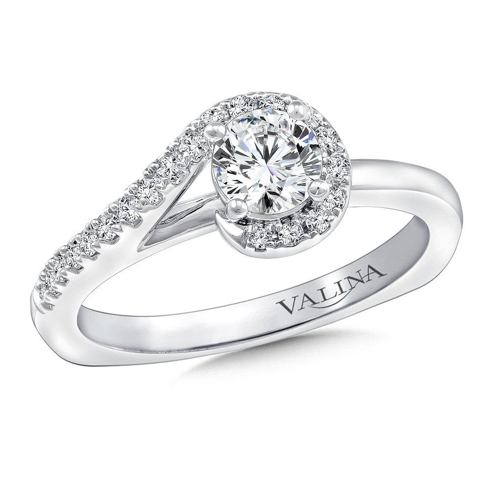 Spiral Style Engagement Ring by Valina - RQ9695W
