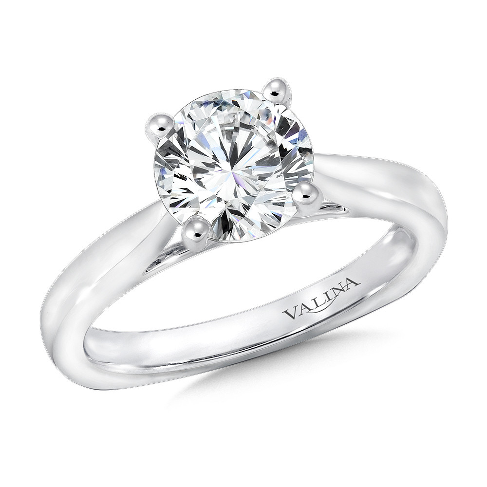 Valina Classic Solitaire Engagement Ring - R9360W